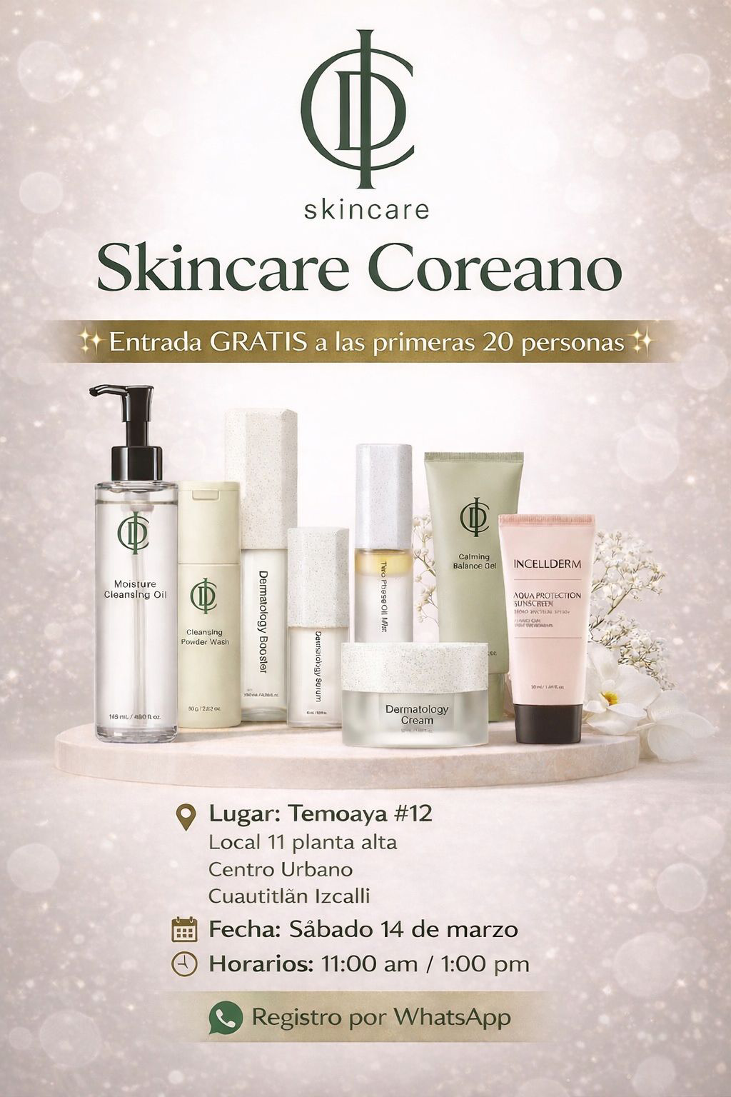Skincare Coreano — Cuautitlán Izcalli — Jerry’s Wine Lounge — Martes 10 de marzo
